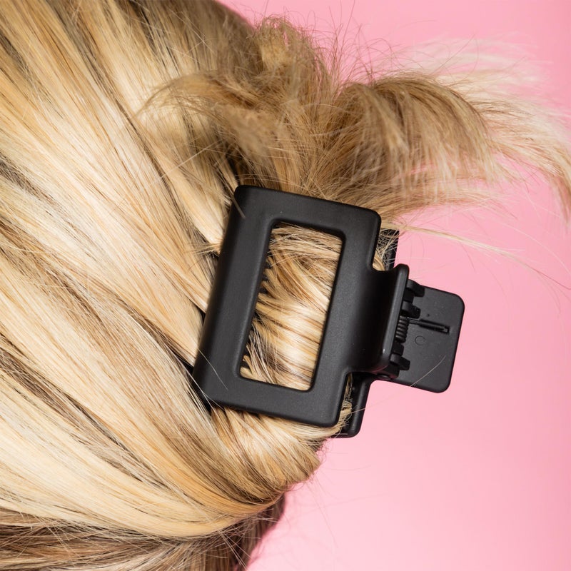 Gimme Beauty Fine Hair Extra Grip More Teeth Clip - Extra Teeth Design for Strong Hold - No-Slide Accessories for Thin, Fine Hair - Durable Square Claw Clips for Everyday Use - Black & Tan - Image 5