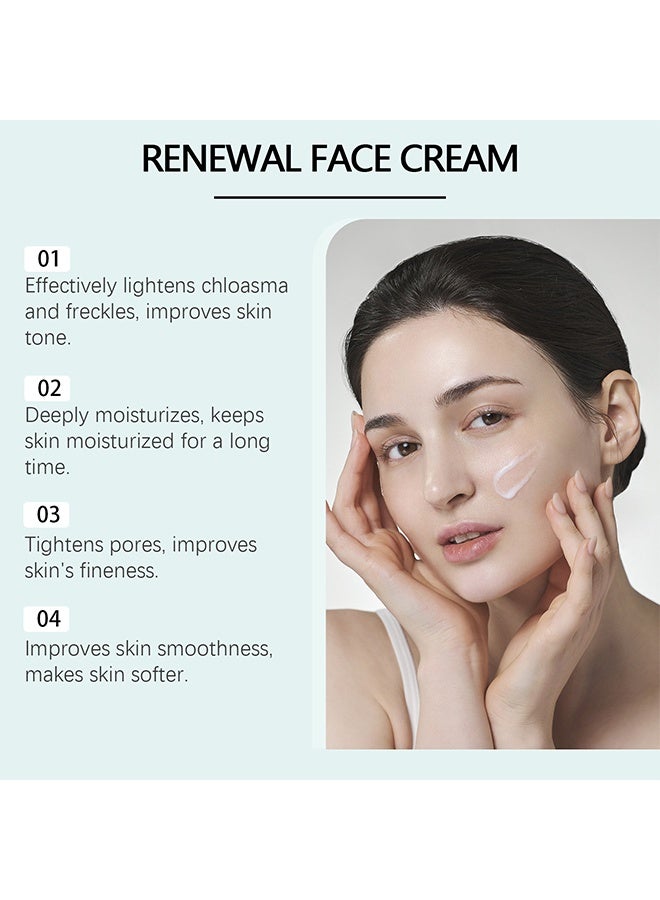 Hoygi Renewal Face Cream, Renewal Face Cream Anti-Wrinkle Skin Repair Face Cream, Brightening Facial Cream, Dark Spots Cream,Face Wrinkle Cream for All Skin Types, 50g - Image 5