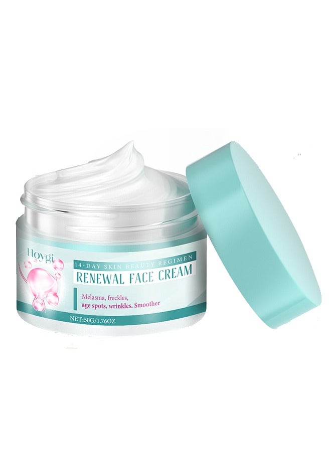 Hoygi Renewal Face Cream, Renewal Face Cream Anti-Wrinkle Skin Repair Face Cream, Brightening Facial Cream, Dark Spots Cream,Face Wrinkle Cream for All Skin Types, 50g - Image 1
