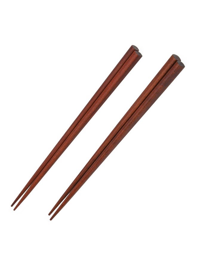 SOWUGI 2 Pair Natural Wooden Chopsticks Sets Reusable Classic Style Chop Sticks  - Image 2
