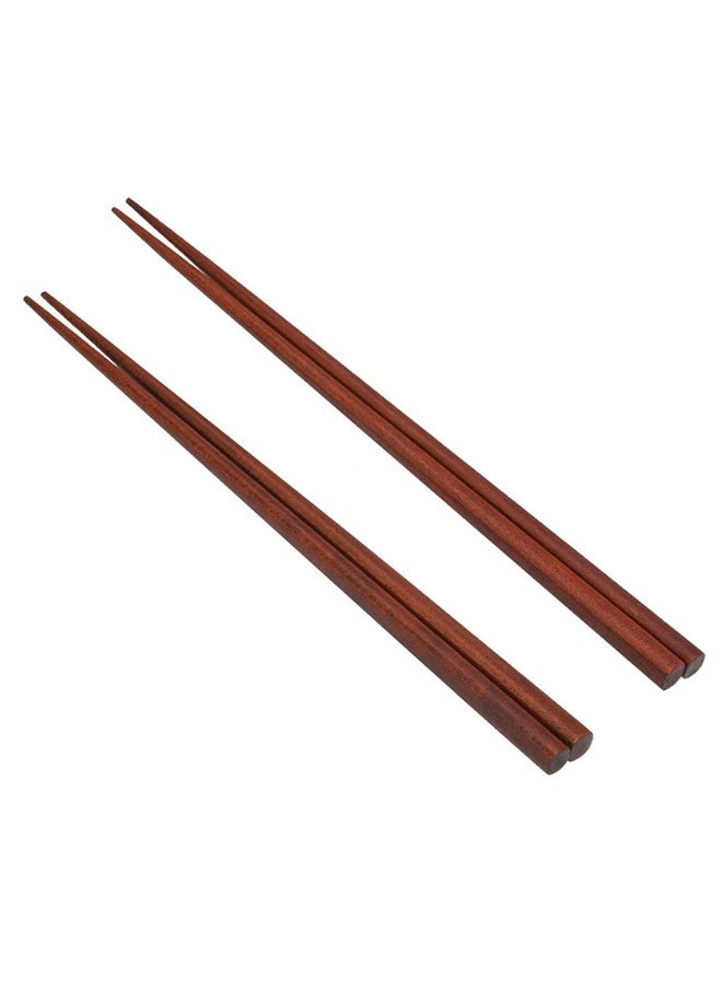 SOWUGI 2 Pair Natural Wooden Chopsticks Sets Reusable Classic Style Chop Sticks  - Image 3