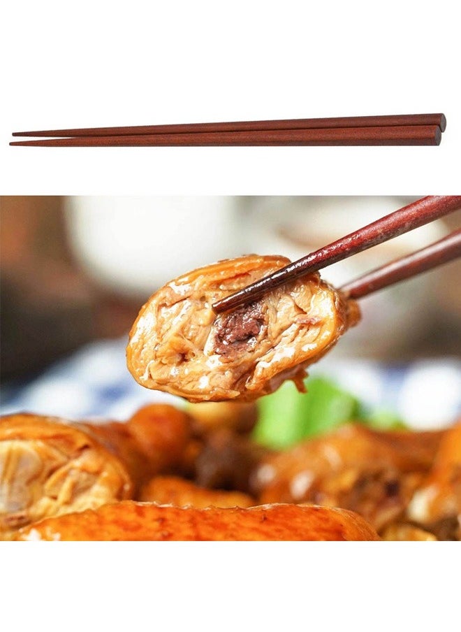 SOWUGI 2 Pair Natural Wooden Chopsticks Sets Reusable Classic Style Chop Sticks  - Image 4