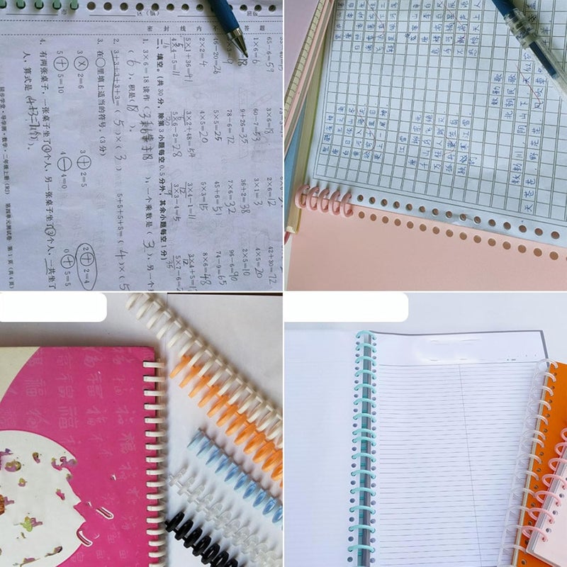 30 Ring Binding Comb Spine, 150 Sheets Customizable Length for A4, B5, A5 Paper, 30 Rings Per Strip, 19mm Diameter, Loose Leaf Notebooks, Journals, Desk Calendars (Transparent) - Image 4