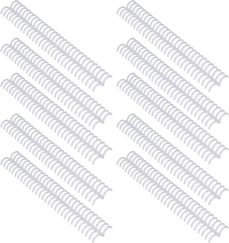 30 Ring Binding Comb Spine, 150 Sheets Customizable Length for A4, B5, A5 Paper, 30 Rings Per Strip, 19mm Diameter, Loose Leaf Notebooks, Journals, Desk Calendars (Transparent) - Image 1