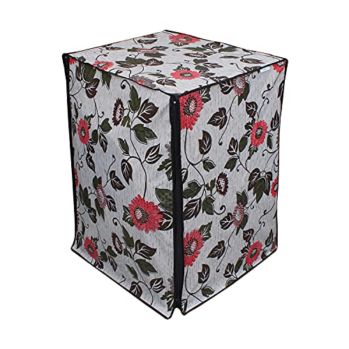 Lithara PVC Front Load Fully Automatic Washing Machine Cover For 6 kg, 6.2 Kg, 6.5 Kg, 7 Kg | Size : 58.4 x 58.4 x 88.9 Cm | (Multicolor Design21) - Image 3