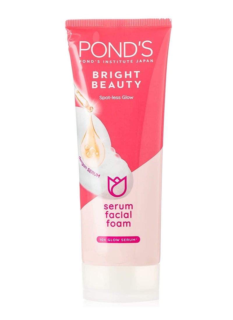 Pond's - Pond's Bright Beauty Serum Facial Foam with Vitamin B3 Spotless Glow for Brighter, Glowing Skin, 100 gm - Image 1