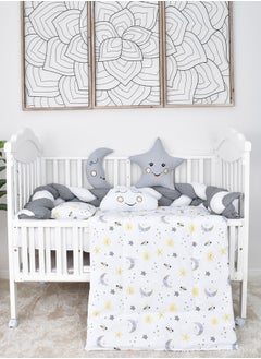 FUN MOMENT 6-Piece Baby Cot Bedspread With Snail Partitions  - Image 1