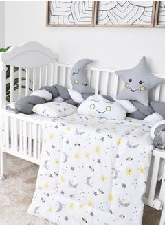 FUN MOMENT 6-Piece Baby Cot Bedspread With Snail Partitions  - Image 2