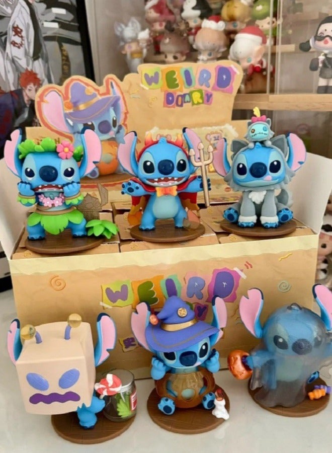 HALAMODO Mystery Box!  6-Piece Stitch's Wacky Diary Series Blind Box，Stitch PVC Figure Desk Decor，Birthday Gift For Boys And Girls, Unveil the Intergalactic Cutie Surprise - Image 2