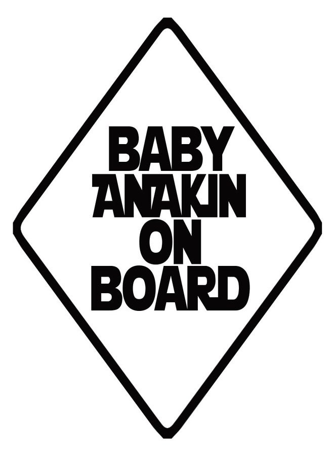 Decal Serpent Baby Anakin On Board 6" Vinyl Sticker Car Decal (6" Black) - Image 1