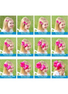 Wee Ones Wee Ones Girls Moonstitch Hair Bow with Embroidered Jack-O'-Lantern, Jack O Lantern, Medium  - Image 3