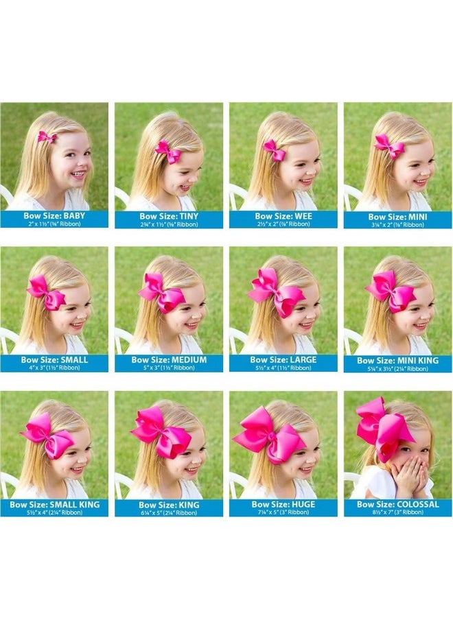 Wee Ones Wee Ones Girls Moonstitch Hair Bow with Embroidered Jack-O'-Lantern, Jack O Lantern, Medium  - Image 3