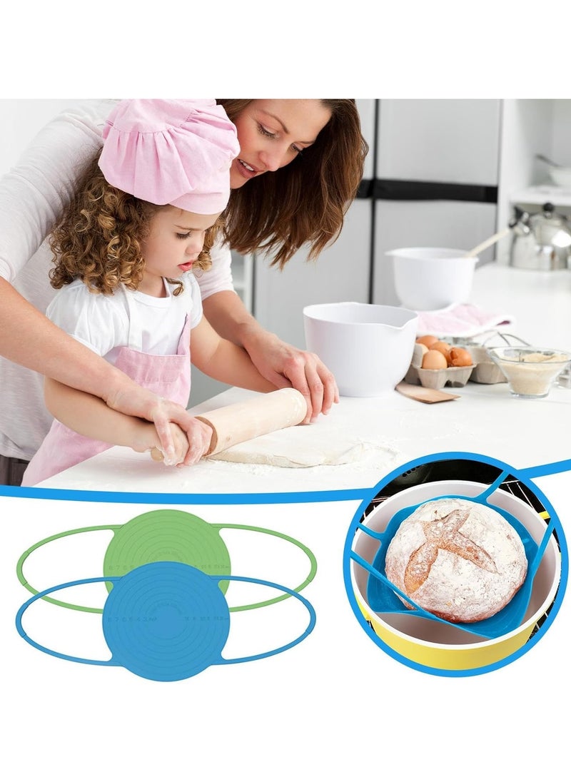 CMGTYYD 3Pcs Silicone Dough Sling - Bread Sling Dutch Oven Liner Baking Mat,Baking Supplies Non-Stick, Oven Dough Mat with Long Handles, Easy Clean（Blue+Red+Green）  - Image 4