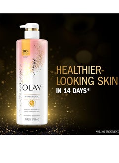 Olay Olay Cleansing & Nourishing Body Wash for Women with Vitamin B3 and Hyaluronic Acid, Younger & Healthier Looking Skin, Fast Absorbing Formula, 26 fl oz  - Image 3