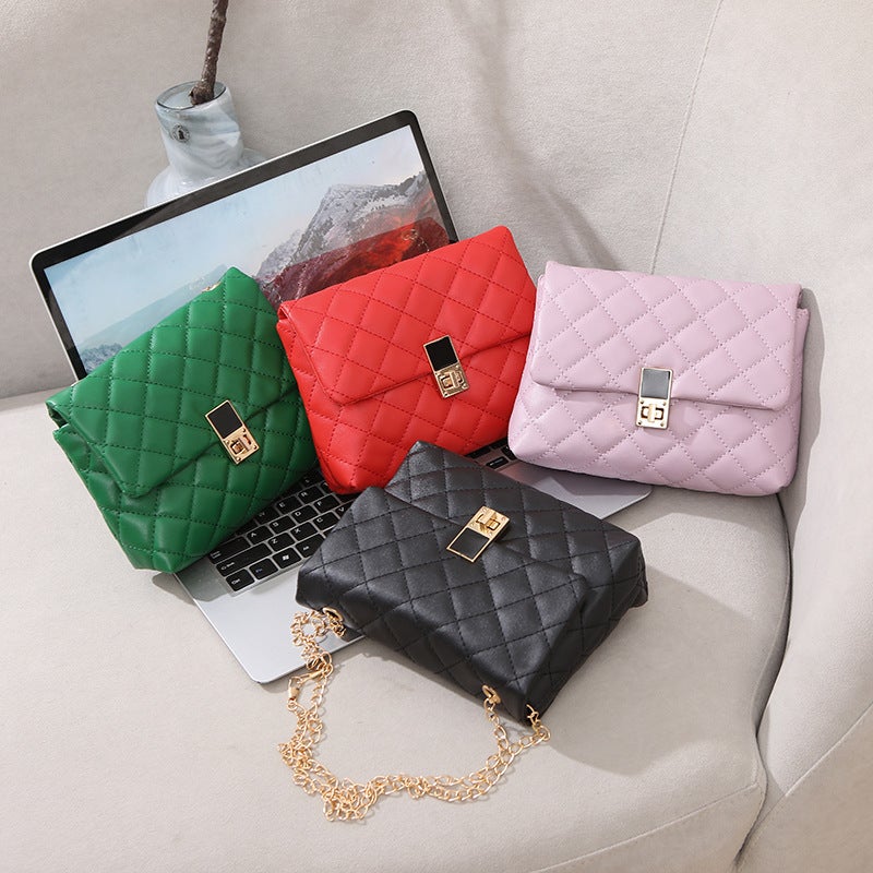 2025Bags Dropshipping Women'S Bag Simple Classic Embroidered Quilted Chain Small Square Bag Crossbody Shoulder Mobile Phone Bag - Image 2