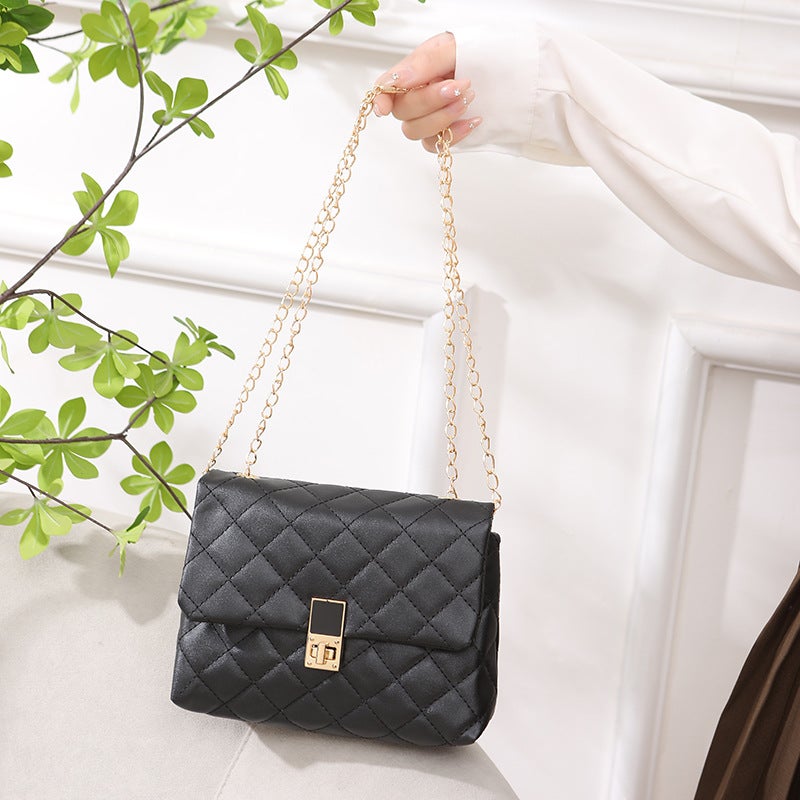 2025Bags Dropshipping Women'S Bag Simple Classic Embroidered Quilted Chain Small Square Bag Crossbody Shoulder Mobile Phone Bag - Image 4