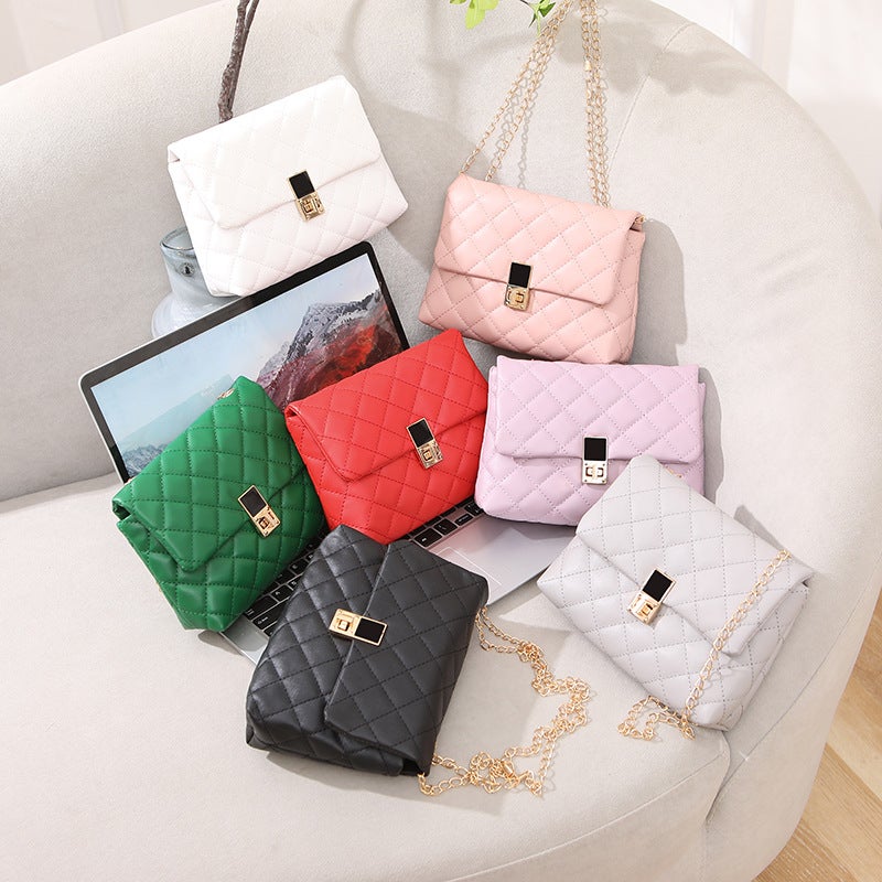 2025Bags Dropshipping Women'S Bag Simple Classic Embroidered Quilted Chain Small Square Bag Crossbody Shoulder Mobile Phone Bag - Image 3