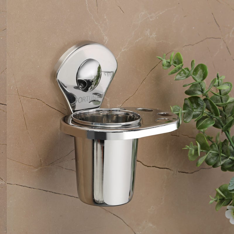 FORTUNE Stainless Steel Tooth Brush Holder/Tumbler Holder/Bathroom Acessories/Toothpaste Stand - Image 1