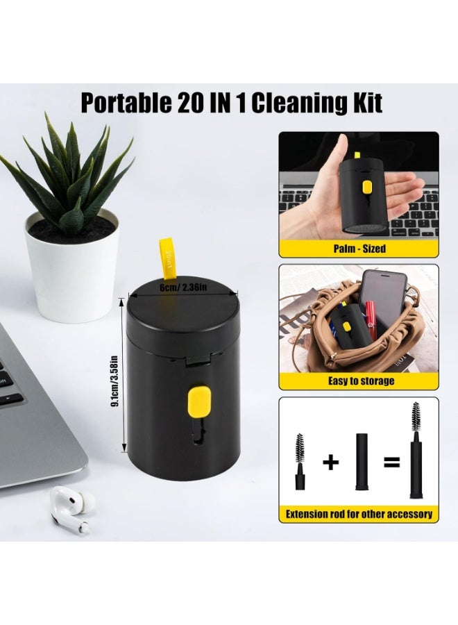 20 in 1 Laptop Phone Screen Cleaner Kit, Computer Keyboard Cleaning Kit, Electronic Cleaning Kit with Brush Spray for Airpods, Earbud, iPad, iPhone, Camera, Computer Cleaner - Image 5