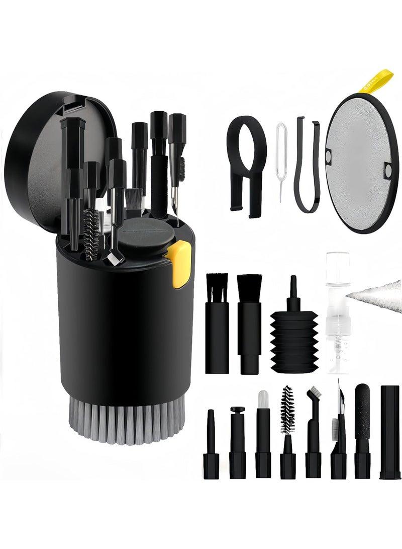 20 in 1 Laptop Phone Screen Cleaner Kit, Computer Keyboard Cleaning Kit, Electronic Cleaning Kit with Brush Spray for Airpods, Earbud, iPad, iPhone, Camera, Computer Cleaner - Image 1