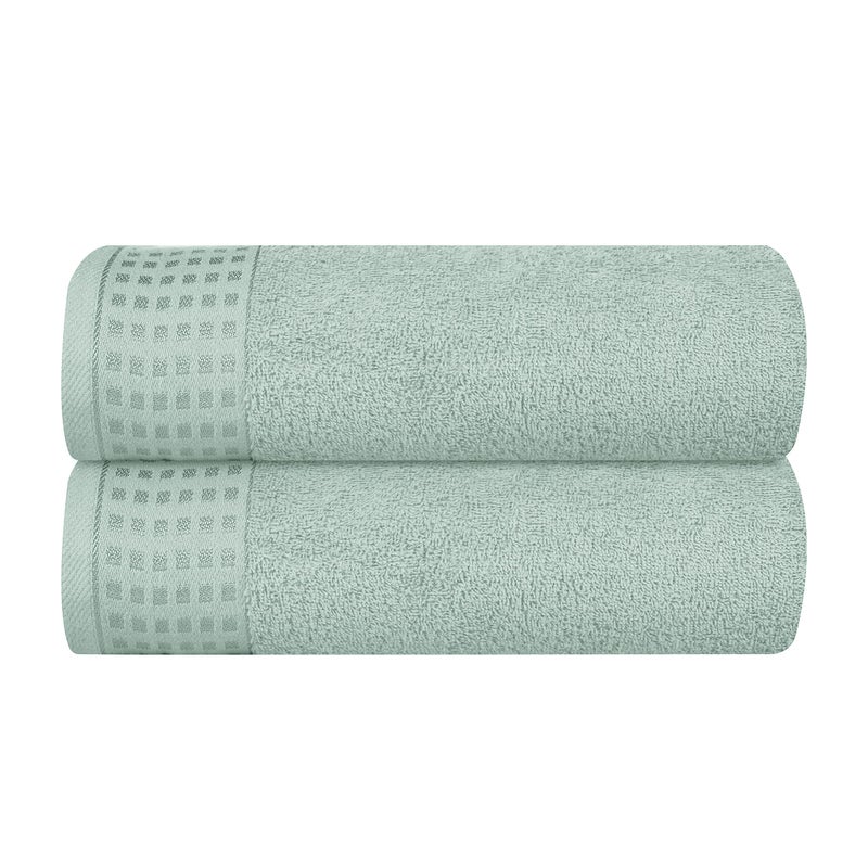 GLAMBURG 100% Cotton 2 Pack Oversized Bath Towel Set 28x55 Inches  Ultra Soft Highly Absorbant Compact Quickdry & Lightweight Large Bath Towels  Ideal for Gym Travel Camp Pool - Sea Green - Image 1