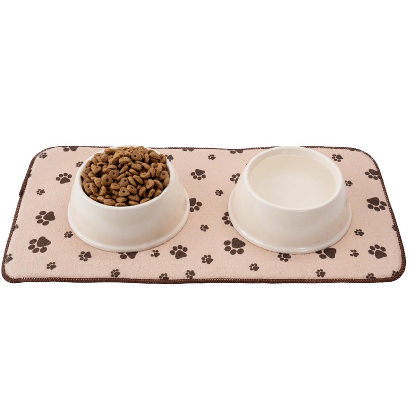 Kitchen Basics Microfiber Pet Bowl Feeding Mat, Anti-Skid and Absorbent, 10 Inch x 20 Inch - Image 4