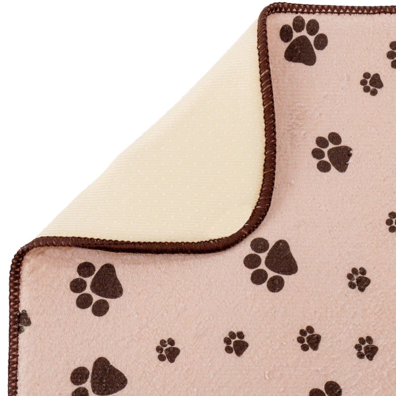 Kitchen Basics Microfiber Pet Bowl Feeding Mat, Anti-Skid and Absorbent, 10 Inch x 20 Inch - Image 2