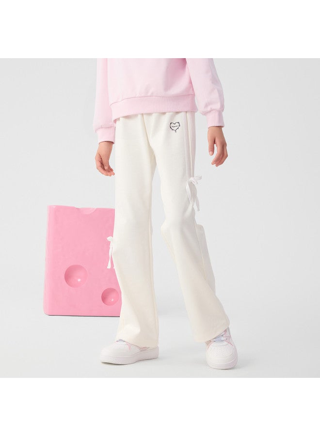 Balabala Elastic Versatile Girls' Pants Kids' Flared Trousers 2025 Spring New Bow Long Pants Yoga Pants - Image 4