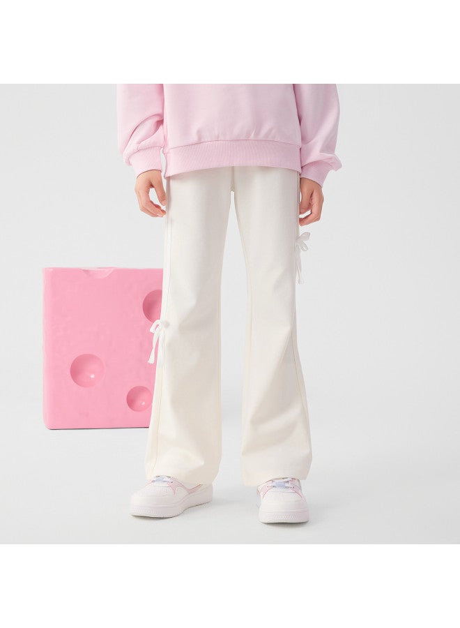 Balabala Elastic Versatile Girls' Pants Kids' Flared Trousers 2025 Spring New Bow Long Pants Yoga Pants - Image 3