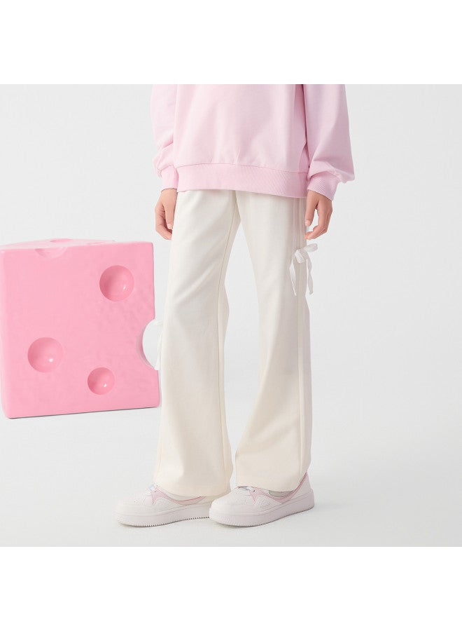 Balabala Elastic Versatile Girls' Pants Kids' Flared Trousers 2025 Spring New Bow Long Pants Yoga Pants - Image 2