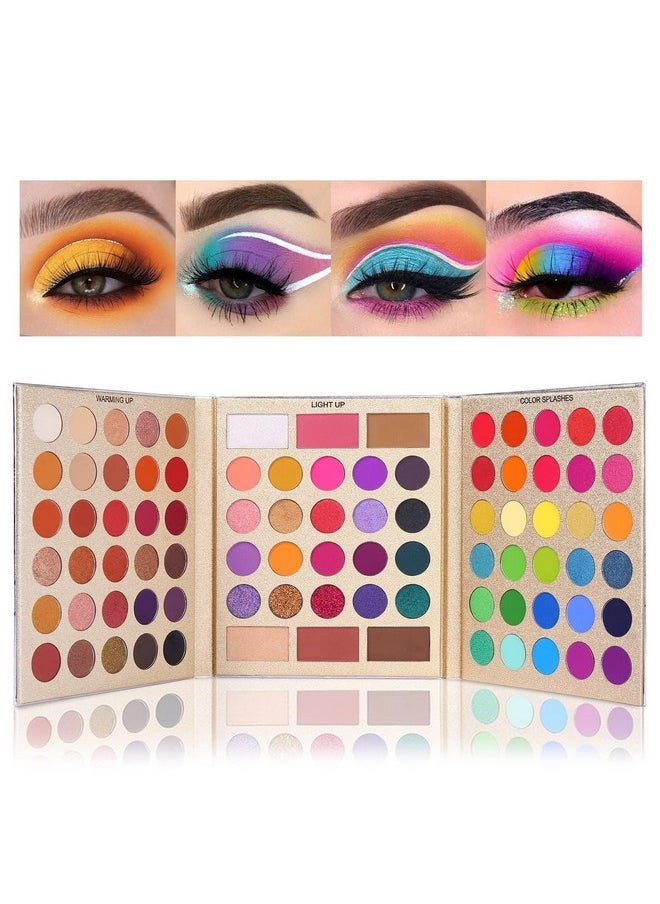 Ucanbe Pretty All Set Eyeshadow Palette Holiday Gift Set Pro 86 Colors Makeup Kit Matte Shimmer Eye Shadow Highlighters Contour Blush Powder All In One Valentine'S Day Makeup Pallet  - Image 1