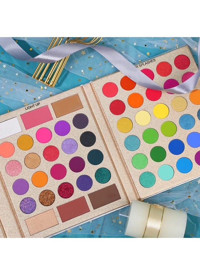 Ucanbe Pretty All Set Eyeshadow Palette Holiday Gift Set Pro 86 Colors Makeup Kit Matte Shimmer Eye Shadow Highlighters Contour Blush Powder All In One Valentine'S Day Makeup Pallet  - Image 2
