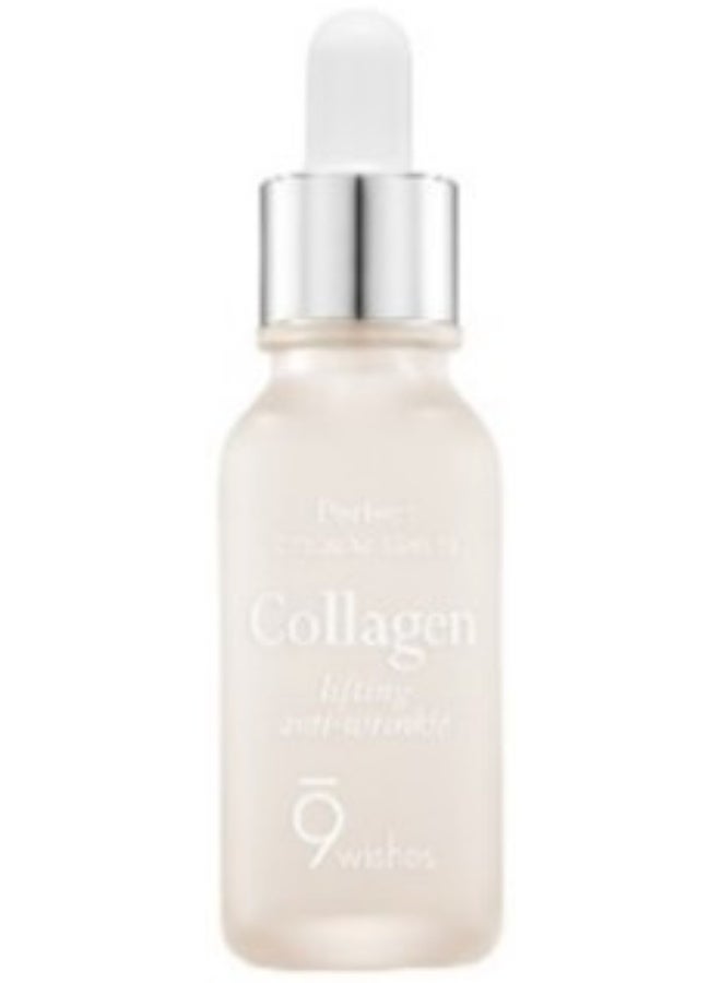 9Wishes Collagen Ampule Serum – Firming & Lifting Anti-Aging Formula | Boosts Elasticity, Reduces Wrinkles & Fine Lines | Korean Skincare Collagen Essence for Youthful, Radiant Skin 25ml