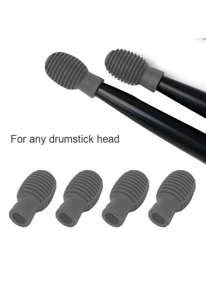 Bukela 4Pcs Drum Stick Practice Tip Portable Silicone Mute Drumstick for Beginner Practicing  - Image 4