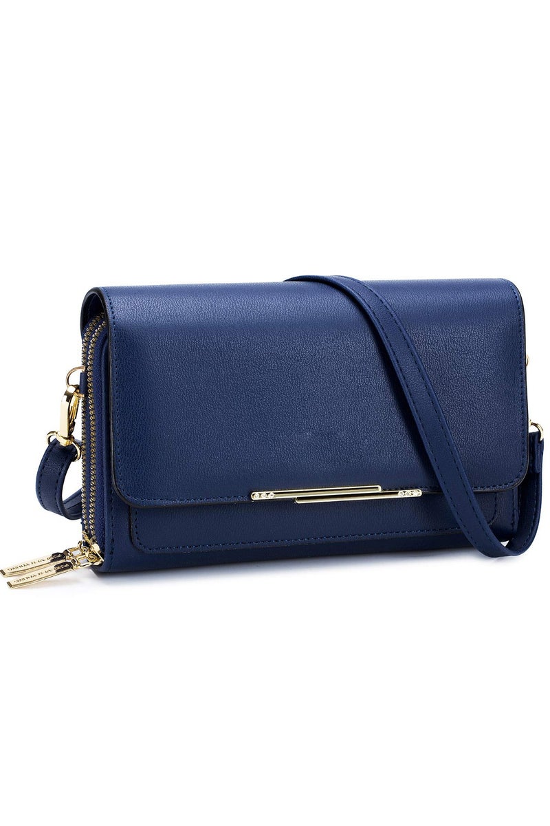 حقيبة هاتف نسائية صغيرة، حقيبة يد صغيرة، حقيبة كتف مع سحاب للإغلاق وفتحات للبطاقات، محفظة نقود ومحفظة - Image 1