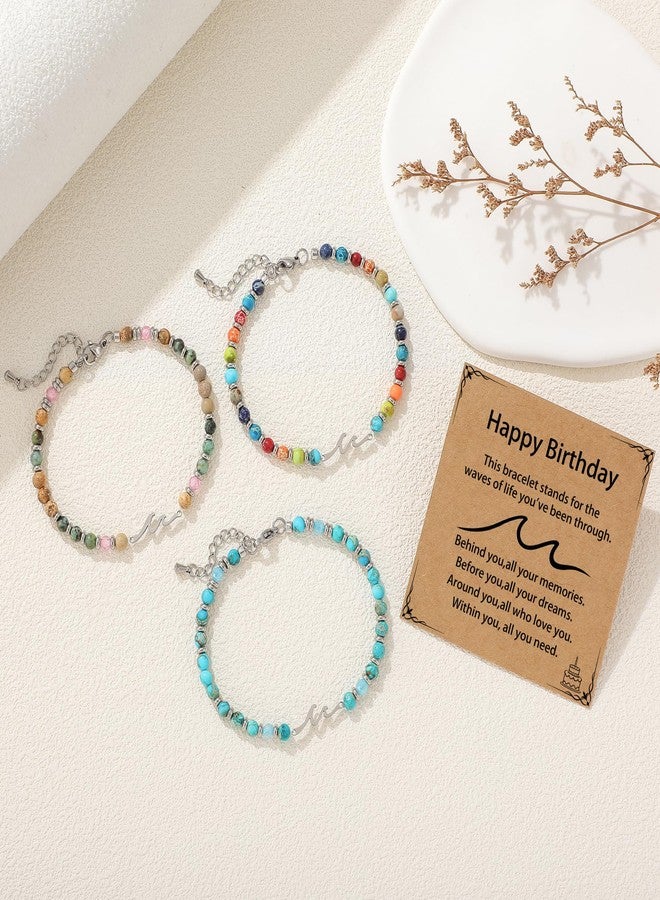 QILMILY Wave Bracelet for Women, Unique Birthday Gifts for Women, Young Women Gift Ideas, Birthday Bracelet for Women - Image 4
