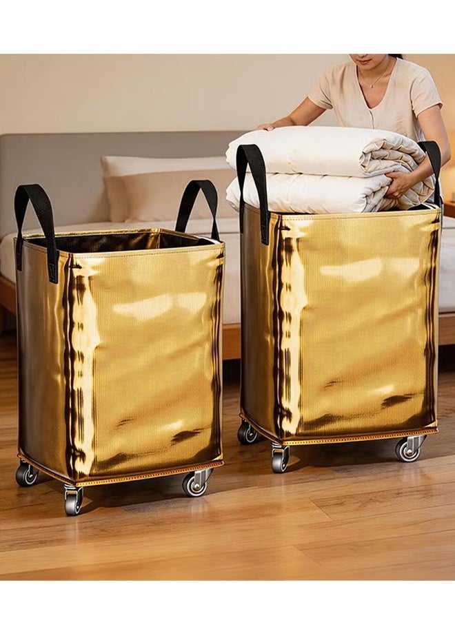 2 PCS Waterproof Moving Bags with Wheels, Large Capacity Clothes Storage Bags with Handles, Durable and Puncture-Resistant Storage Containers for Clothes, Blankets, Toys, Home Moving & Travel - Image 1