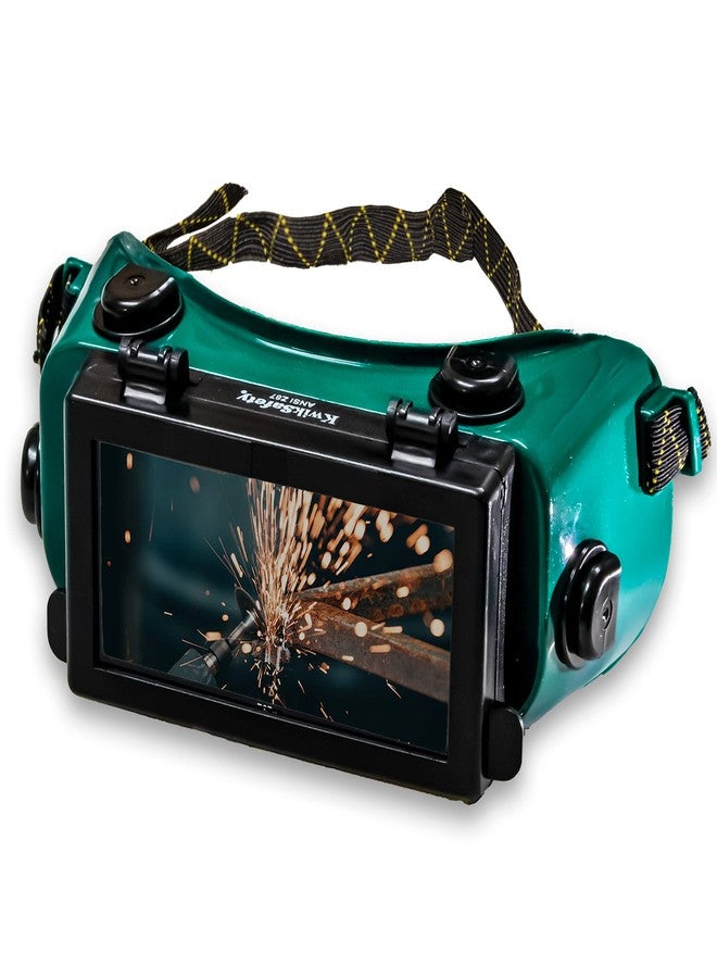 KwikSafety - Charlotte, NC - HAMMERHEAD Welding Goggles Flip-Up [ANTI-FOG, Snug FIT] Shade 5 Industrial ANSI Ventilation Safety Plasma Jet Welding Torch Brazing Flame Cutting Gas Oxy-Acetylene/Green - Image 1
