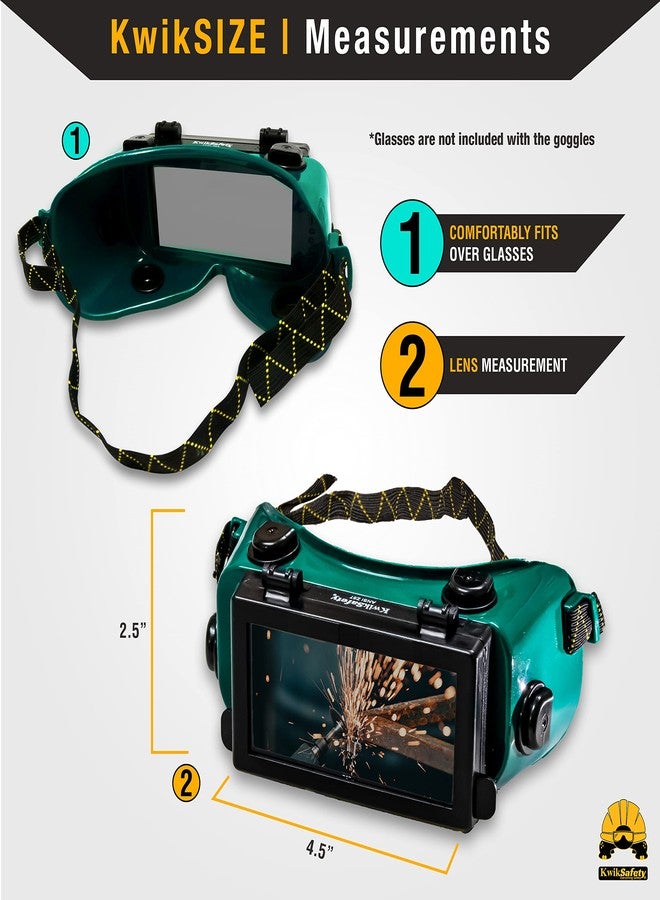 KwikSafety - Charlotte, NC - HAMMERHEAD Welding Goggles Flip-Up [ANTI-FOG, Snug FIT] Shade 5 Industrial ANSI Ventilation Safety Plasma Jet Welding Torch Brazing Flame Cutting Gas Oxy-Acetylene/Green - Image 5