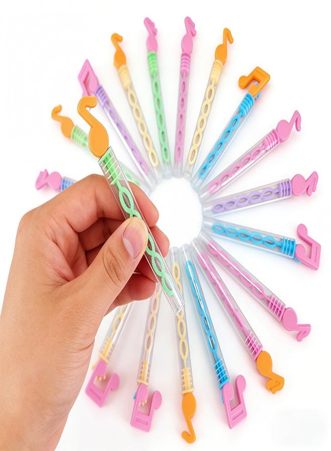 mypush popo 24 Pcs Mini Bulk Music Note Bubbles Wands Party Favors Supply, Classroom StudentsTreasure Prizes - Image 2