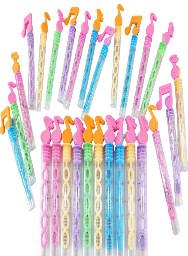 mypush popo 24 Pcs Mini Bulk Music Note Bubbles Wands Party Favors Supply, Classroom StudentsTreasure Prizes - Image 1