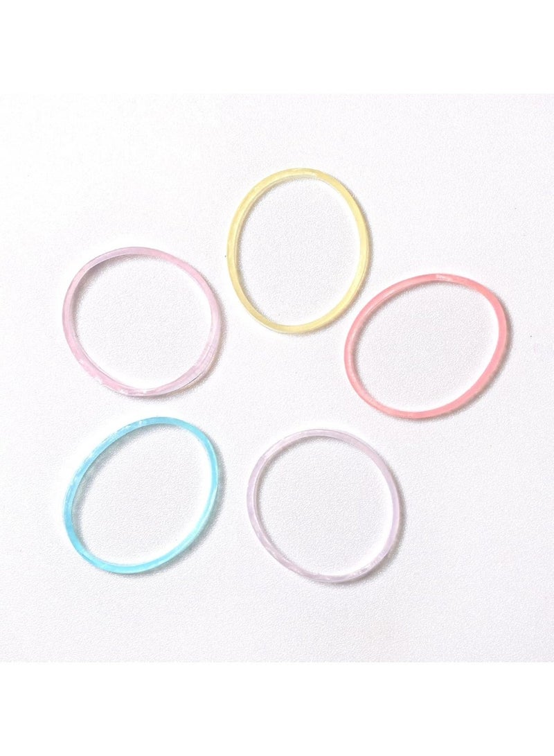 Mini Elastic Hair Ties Set (Multicolored) with Professional Styling Comb - High-Quality Soft Ties for Girls' and Children's Hairstyles - Value Pack - Image 5