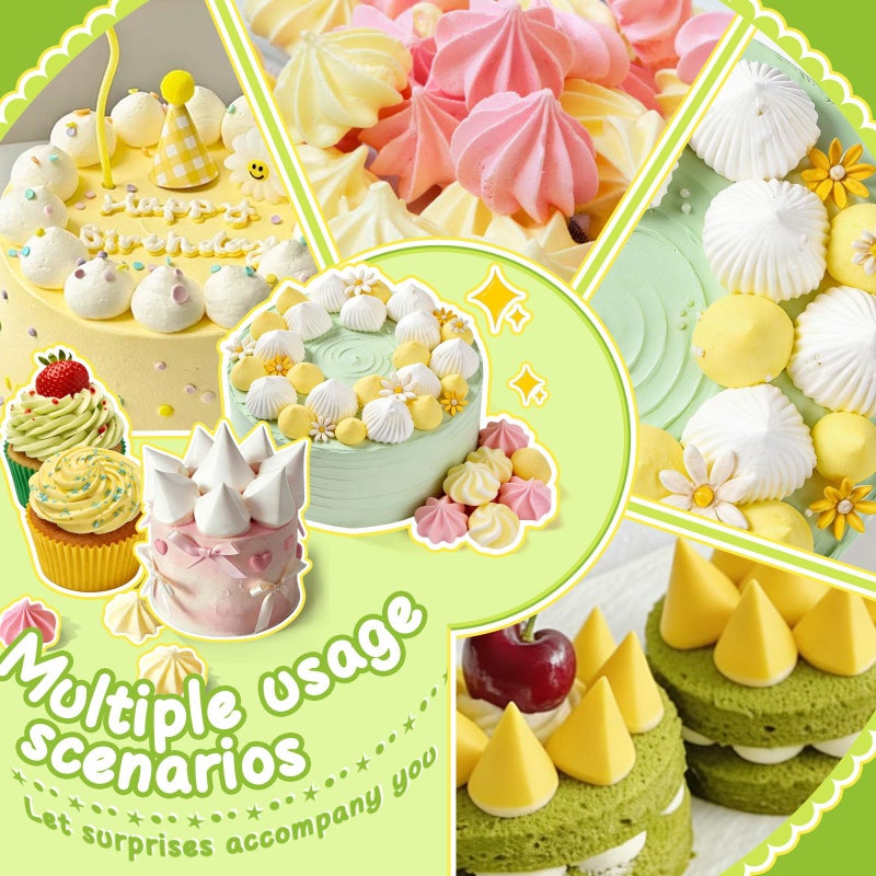 Suuker extra large piping tips set (F02 F06 9FT R22L), stainless steel round piping tip,large star square wide jumbo piping tips,eclair churro meringue for cake cupcake cookie decorating - Image 5