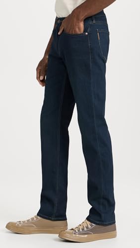 PAIGE Men's Normandie Transcend Straight Jeans, Cellar, Blue, 32 - Image 4