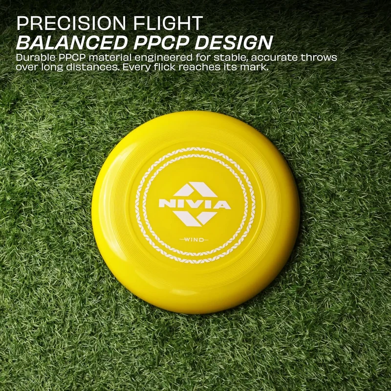 Nivia Nivia Frisbee for Outdoor Sports Games - Large Lemon Yellow Throwing Disc for Kids, Adults, and Dogs