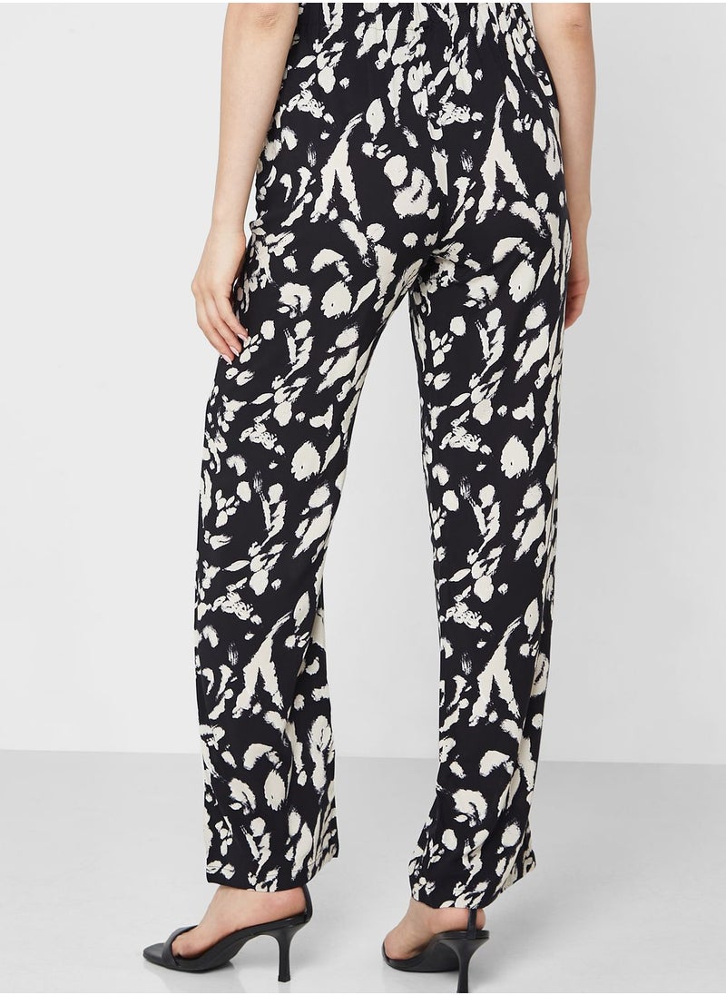 VERO MODA - High Waist Printed Pants - Image 1
