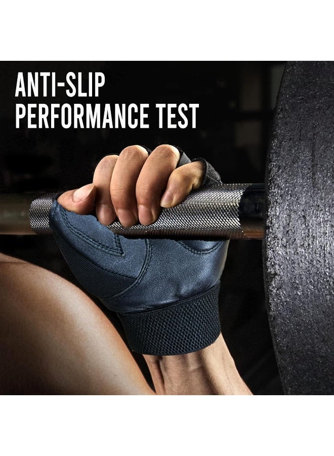 مايور قفازات مايور فورس الجلدية لرفع الأثقال مع دعم المعصم – أسود، مقاس حر - Image 5