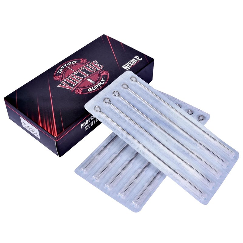 Tattoo Gizmo 9RS Tattoo Needles - Virtue Professional Sterilized Disposable 50PCS 9 RS Round Shader Long Tattoo Needle for Tattoo Machine Kit Supplies - 1209RS - Image 2
