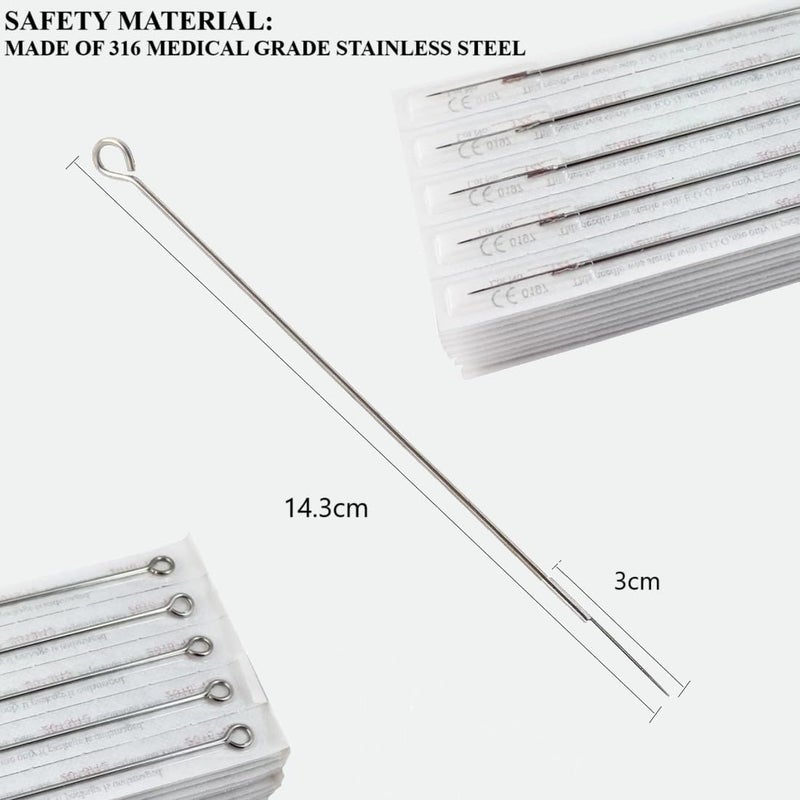 Tattoo Gizmo 9RS Tattoo Needles - Virtue Professional Sterilized Disposable 50PCS 9 RS Round Shader Long Tattoo Needle for Tattoo Machine Kit Supplies - 1209RS - Image 3