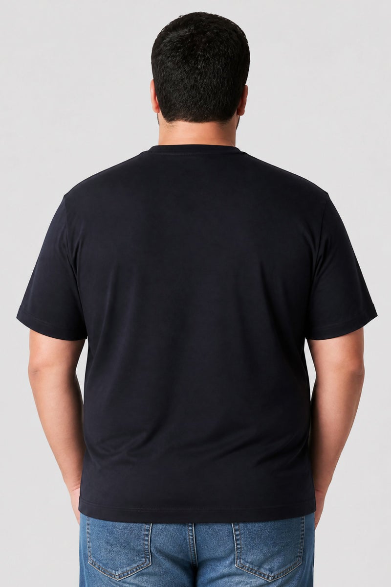 La Martina Men Crew Neck Short Sleeve Brand Logo T-Shirt, Dark Navy - Image 4